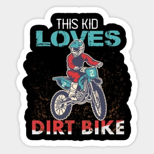 this kid loves motocross Sticker